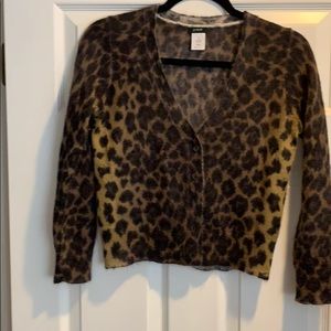 J Crew Leopard Cardigan